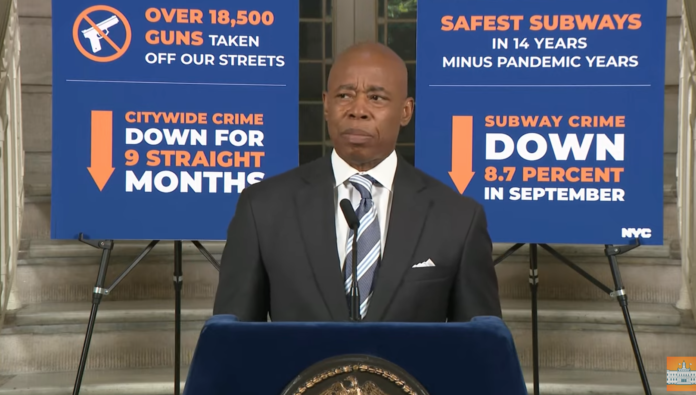 Mayor Eric Adams Holds In-Person Media Availability