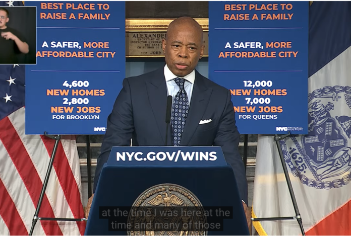 Mayor Eric Adams Holds In-Person Media Availability