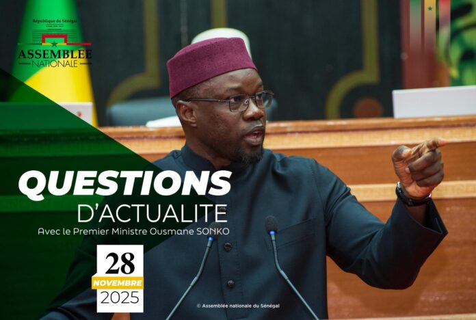 L’Assemblée nationale convoque une séance de questions d’actualité avec le Premier ministre Ousmane Sonko